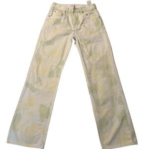 Sister Market Denim Pants Women's M – Tie Dye Wash, 100% Cotton, Made in Korea